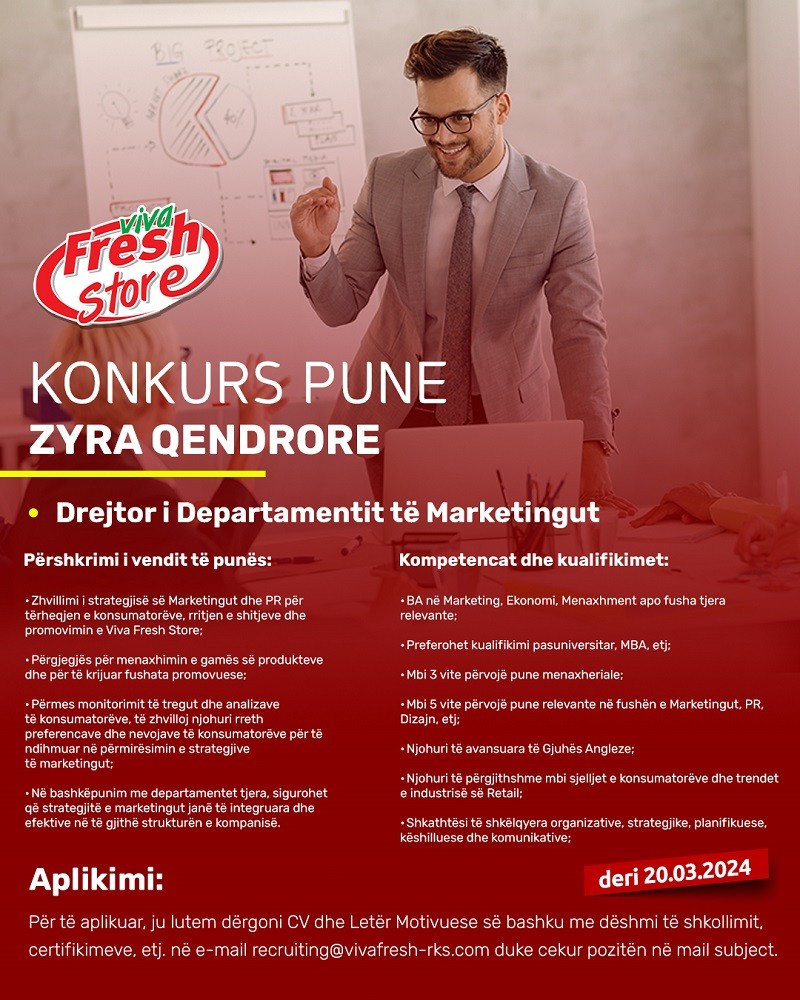 Drejtor i Departamentit të Marketingut